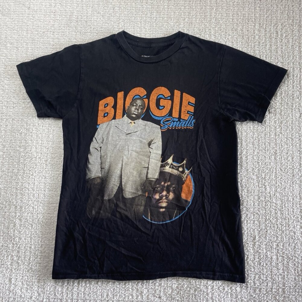 Y2K Notorious B.I.G Biggie Smalls T Shirt Mens S Vintage Style King Of NY Crown
